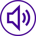 tell your story icon purple border